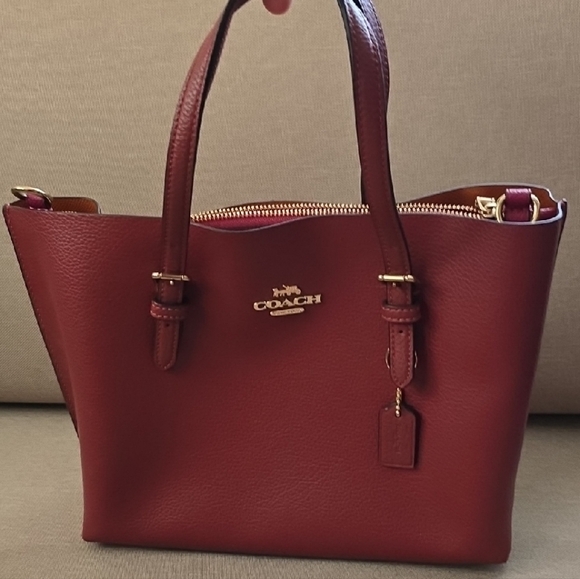 Coach Handbags - Coach Burgundy Mollie 25 Tote